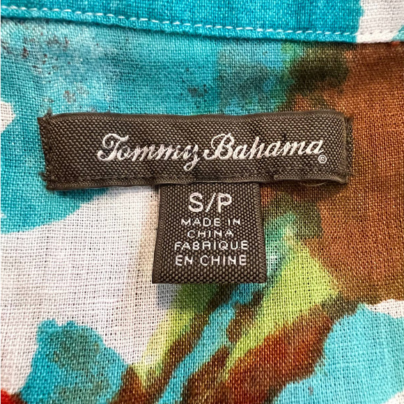 Tommy Bahama Women's Linen Shirt in Multicolored Floral Print Size Small - Picture 4 of 5